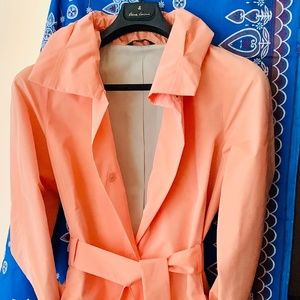 Brooks Brothers trench size 10 women unworn light orange